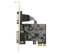 Fdit Tarjeta de Expansión Serie PCIe, Tarjetas de Puerto Serie PCI Express RS232 DB9 de 2 Puertos con Chip ASIX AX99100 para Sistemas Linux