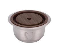 Fdit Taza Cápsula de Café Reutilizable de Acero Inoxidable de para Máquina con Cuchara Práctica y Cepillo Incluidos (230ml)