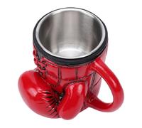 Fdit Taza con Diseño de Guante de Boxeo, Taza de café de Resina de Acero Inoxidable con Diseño Deportivo 3D y Asa Ergonómica para Aficionados Al Boxeo, Entrenadores, Atletas, Cump (rojo)