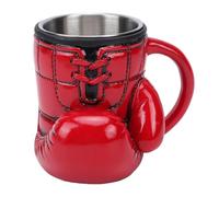 Fdit Taza con Forma de Guante de Boxeo, Taza de café de Resina de Acero Inoxidable con Diseño 3D y Asa ergonómica. Regalo Original para Aficionados, Entusiastas y Entrenadores del (rojo)