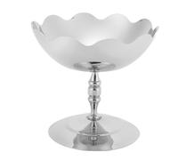 Fdit Taza de Budín de Pie, Tazón de Postre de Acero Inoxidable Copa de Helado Multifuncional Lavavajillas Seguros para la Ensalada de Helado con el Congelador de Soporte Estable (forma de flor)