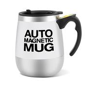 Fdit Taza de cafe autoagitante de Acero Inoxidable con Cierre magnetico para cafe, te, Chocolate Caliente, Leche y proteina de Cacao