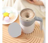 Fdit Taza de café con Agitación Automática, Enfriamiento Rápido para Trabajadores de Oficina, Tanque Interno de Acero Inoxidable, 380ml (gris alimentado por batería)