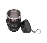 Fdit Taza de café con Lente de Cámara, Taza para Beber Novedosa de ABS y Acero Inoxidable de 100 Ml, con Forma de Lente de Réplica para el Hogar y la Oficina, Multiusos con