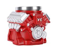 Fdit Taza de café con Motor, Innovador Adorno Decorativo de Potencia con Diseño Retro Steampunk y Retención Efectiva de Temperatura para Decoración de Escritorio (V6)