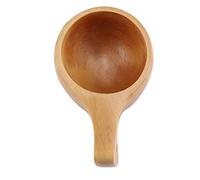 Fdit Taza de café de Madera con Asa, Taza de Madera para té y Bebidas Calientes, Portátil para Acampar Al Aire Libre con Agarre Ergonómico, de té de Ecológica (trompa)