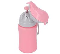 Fdit Taza de orinal para niños, orinal portátil de viaje con sello de silicona para niños, alternativa al inodoro de emergencia para viajes y uso al aire libre (rosa para niña)