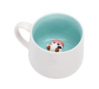 Fdit Taza Interior de Animal 3D, Taza de café de Cerámica de 12 Oz con Figura Oculta en la Parte Inferior, de té Novedosa con Diseño de Animales de Dibujos Animados para (Vaca pequeña modelo 3d)