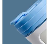 Fdit Taza Mezcladora Eléctrica Taza Autoagitadora Recargable Saludable para Batidos de Proteínas Café 7000 RPM, Ideal para Fitness Correr Escalada, de Silicona, 430 Ml (BLUE)