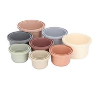 Fdit Tazas Apilables Coloridas, Paquete de 8 Juguetes Educativos de Diseño Moderno para Regalos de Baby Shower, Baño para Niños Pequeños ABS