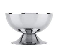 Fdit Tazas de helado de acero inoxidable que sirven platos de postre para la ensalada con pudín de frutas(corto)