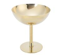 Fdit Tazón de Postre de Tazas de Helado con Pie, Taza de Helado de Acero Inoxidable, con Acabado Dorado para la Ensalada de Yogurt Budín Ideal para Decoración de la Fiesta (Alto)