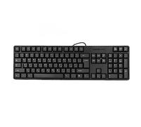 Fdit Teclado árabe con cable USB con caracteres claros, Plug and Play para computadoras de escritorio, juegos, uso doméstico y de oficina