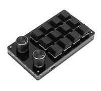Fdit Teclado de Juegos Mecánicos 12 Botones Teclado Programable de Bricolaje para Juegos PC, Acrílico (#2)