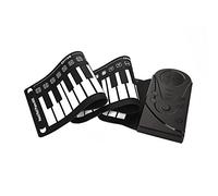 Fdit - Teclado electrónico de mano enrollable, piano portátil de 49 teclas para niños y principiantes