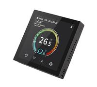 Fdit Termostato Inteligente con Precisión de 0.5°C, Pantalla IPS de 480x480, Bloqueo Infantil, Almacenamiento de Datos, Modo Vacaciones, Sensor Externo, ABS Ignífugo para Oficina