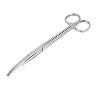 Fdit Tijera Redonda Curvada, Estética, Resistente a la Corrosión, Tijera para Animales, Acero Inoxidable Plateado