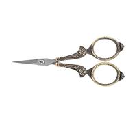 Fdit Tijeras de Diseño Vintage, Herramienta de Corte para Manualidades de Tela de Acero Inoxidable con Puntas Afiladas para Hilo de Pescar e Hilo (Figura 8 tallada en bronce.)