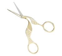 Fdit Tijeras para Manualidades de Acero Inoxidable, Hojas Afiladas Resistentes a la Corrosión para Coser Bordados, Manualidades, con Cómodo para Cortar Papel y Cortar Hilos (GOLD)