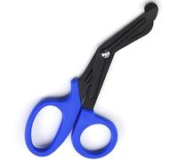 Fdit Tijeras para Vendajes, Tijeras de Acero Inoxidable con Dientes Dentados para Cortar Vendajes de Gasa, Lana de Lona, diseño de Ergonómico (BLUE)