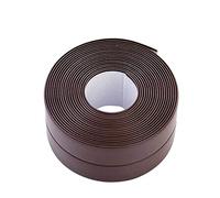 Fdit Tira de Sellado Impermeable Tira de Calafateo Autoadhesiva de Sellado de Silicona Cinta Impermeable de PVC de 3,2 M para Cocina Baño Esquina de Pared con Fácil Instalación (BROWN)