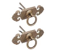 Fdit Tirador de Cajón Decorativo Retro de Bronce, Pomos de Cobre para Gabinete, Paquete de 2 con Diseño Antiguo en Forma de Murciélago para Muebles, Tocador y Armario