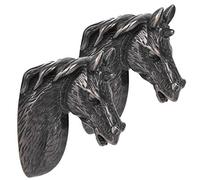 Fdit Tiradores de Gabinete, Paquete de 2 Tiradores de Cabeza de Caballo Modernos de Aleación de Zinc, de Cajones, Perillas de Gabinete con Galvanoplastia para Cocina, (3999 caballo negro)
