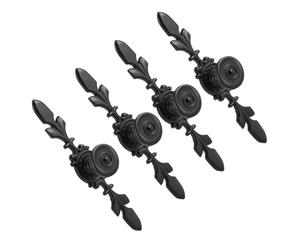 Fdit Tiradores para Gabinetes Vintage, Juego de 4 Tiradores Antiguos para Cajones de Aleación de Zinc para Cocina y Dormitorio, Color Negro, 120x24mm