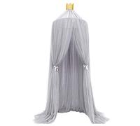 Fdit Toldo de Cama, Color Elegante, Malla para Cama de niñOs, Malla de Dosel para Dormitorio de Bebé para Dormitorio, Altura de Viaje (Gris)