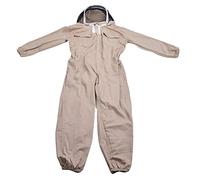 Fdit Traje de Apicultura con Cremallera de una Pieza, Sombrero con Velo Desmontable, Bolsillo Frontal para Suministros de Apicultura