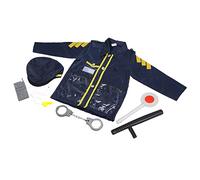 Fdit Traje de Vestir de Oficial de Policía, Ropa de Juego de Simulación Fácil de Limpiar para Niñas y Niños