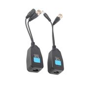 Fdit Transceptor Balun de Vídeo de Potencia Compacta, Compatible con Señales/PAL/SECAM, Fácil Instalación, 1 par para de Videovigilancia