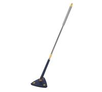 Fdit Trapeador Triangular con Exprimidor Automático de Agua, Largo, Rotación de 360 grados para Eliminación de Polvo en Paredes y Ventanas - 27x130 Cm (BLUE)
