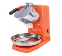 Fdit Trituradora de Hielo Eléctrica 500W, Máquina de Hielo Picado con Cuchilla Doble y Cubierta Antisalpicaduras, Ergonómico para Fabricante de Copos de Nieve, Uso (ORANGE)