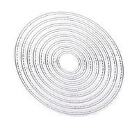 Fdit Troquel de Corte de Metal Ovalado, Troqueles Grabados Ovalados, Plantillas de Relieve con Acero Al Carbono para Manualidades, álbumes de Recortes, Tarjetas, Papel de álbum, 4,8 X