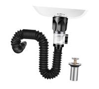 Fdit Tubería de Drenaje de Fregadero Inodoro, Flexible, Antiobstrucción, para Instalación de Cocina y Baño, 1 Unidad
