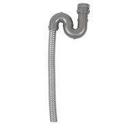 Fdit Tubo de Desagüe de Acero Inoxidable para Fregadero, con Almohadilla Antifugas, Rebosadero y cabezal. Fácil de Instalar con Cables de Acero para Mayor soporte. Ideal para Lavabos