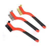Fdit Un Mini Set de Cepillo - Pincel Fuerte ... para Eliminar, Limpieza - Acero Inoxidable de Nylon de Nylon de Cobre, equipo] (7in)