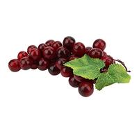 Fdit Uvas Simuladas, Decoración de Frutas Falsas para Exhibición de Gabinete de Boda en el Hogar, con Material de PVC Plástico de Espuma Realista, 17 Cm de Largo