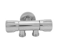 Fdit Válvula Angular de Cobre, Conector General de Doble Interruptor para Grifo de ducha/bidé de Inodoro, con Elegante Manija Giratoria y Diseño para Instalación Empotrada en la pared.