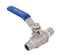 Fdit Válvula de Bola de Puerto Completo de Buen Sellado de Acero Inoxidable de 3/8 Pulgadas para Equipos Mecánicos, Accesorios de Plomería