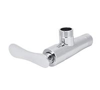 Fdit Válvula de Cierre en ángulo de Aleación de Zinc G1/2 Pulgadas con Núcleo de Válvula de Latón Cromado para Suministro de Agua de Lavabo e Inodoro