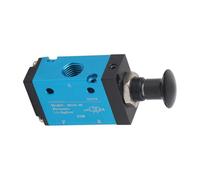 Fdit Válvula Manual Válvula de Tres Vías de Dos Posiciones Sellada de PVC para Aire Comprimido Industrial 3R210-08 Aleación de Aluminio BNR