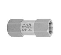 Fdit Válvula Unidireccional Duradera de Acero Inoxidable 304 con Resistencia a Altas Temperaturas, BSPP de 3/8 de Pulgada para Aplicaciones Domésticas (3/8")