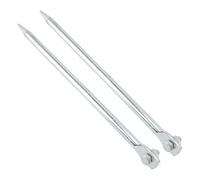 Fdit Varilla de Tierra de 2 Piezas, Clavija de Tierra de Hierro Chapada en Cobre con Conexión Roscada para Cercas Eléctricas, Antenas Parabólicas, 12x300 Mm