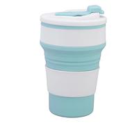 Fdit Vaso Plegable Silicona Acero Inoxidable, Plegable Portátil 500ml (500ML)