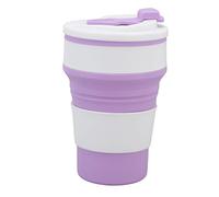 Fdit Vaso Plegable Silicona Acero Inoxidable, Plegable Portátil 500ml (500ML)