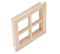 Fdit Ventana Simple de Casa de Muñecas con Marco de 4 Paneles, Decoración en Miniatura Ecológica para Juguetes de Niños