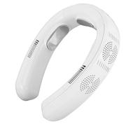 Fdit Ventilador de Cuello con Aire Acondicionado Portátil con Refrigeración y Calefacción de Semiconductores, Ventilador Personal Recargable sin Aspas de 6000 MAh, Enfriador de Cuello (WHITE)