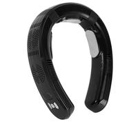 Fdit Ventilador de Cuello con Aire Acondicionado Portátil con Refrigeración y Calefacción de Semiconductores, Ventilador Personal Recargable sin Aspas de 6000 MAh, Enfriador de Cuello (BLACK)